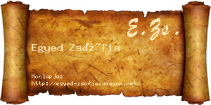 Egyed Zsófia névjegykártya