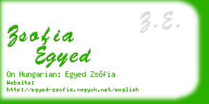zsofia egyed business card